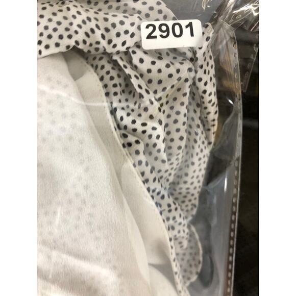 A.L.C. Viera Dress Silk Flutter Sleeve Twist Front Tiered Mini White  2 - Picture 10 of 10